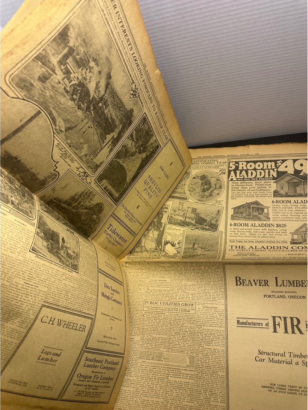 1925 Morning Oregonian New Year’s Edition Portland Oregon Newspaper - Picture 10 of 12